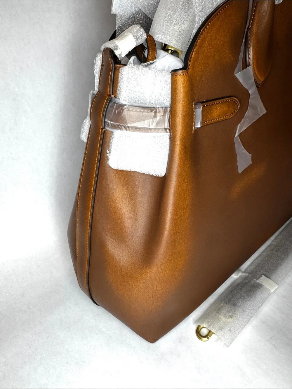 Coach Soft Empire 48 Carryall – Loved Leather Brown | NWT | Complete Set